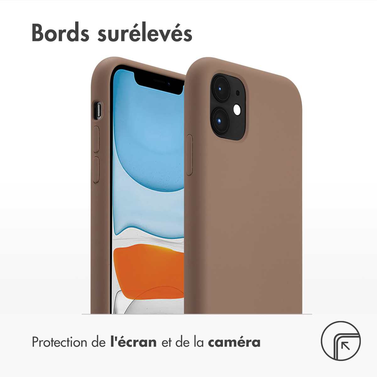 Accezz Liquid Silicone Backcover met MagSafe Apple iPhone 11 - Lichtbruin