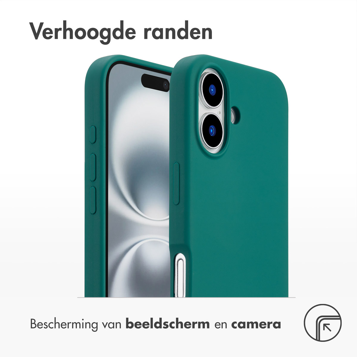 Accezz Liquid Silicone Backcover met MagSafe Apple iPhone 16 - Forest Green