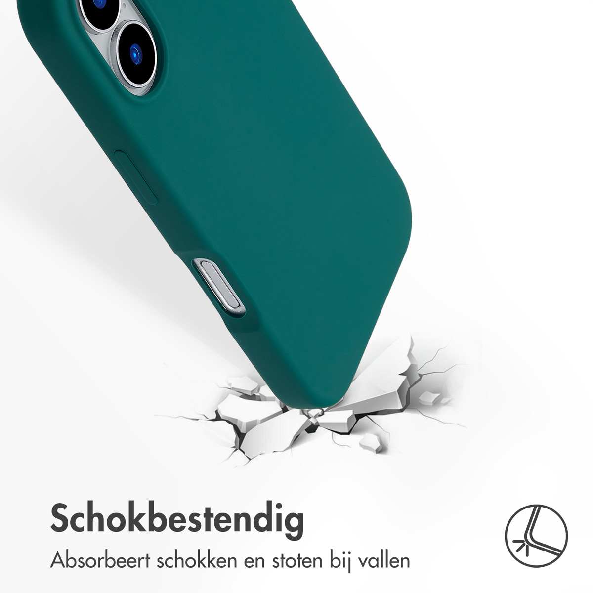 Accezz Liquid Silicone Backcover met MagSafe Apple iPhone 16 - Forest Green