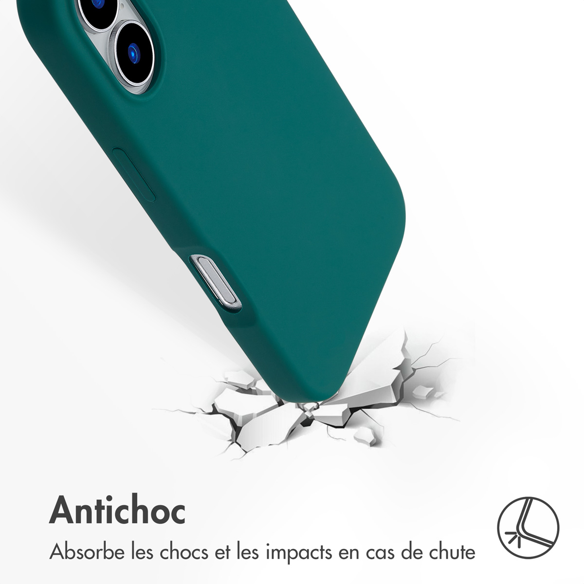 Accezz Liquid Silicone Backcover met MagSafe Apple iPhone 16 - Forest Green