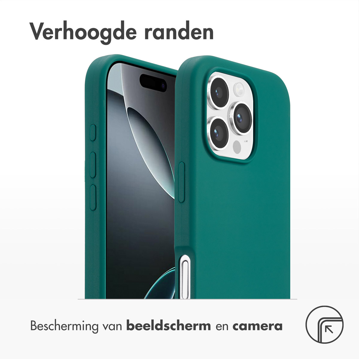 Accezz Liquid Silicone Backcover met MagSafe Apple iPhone 16 Pro - Forest Green