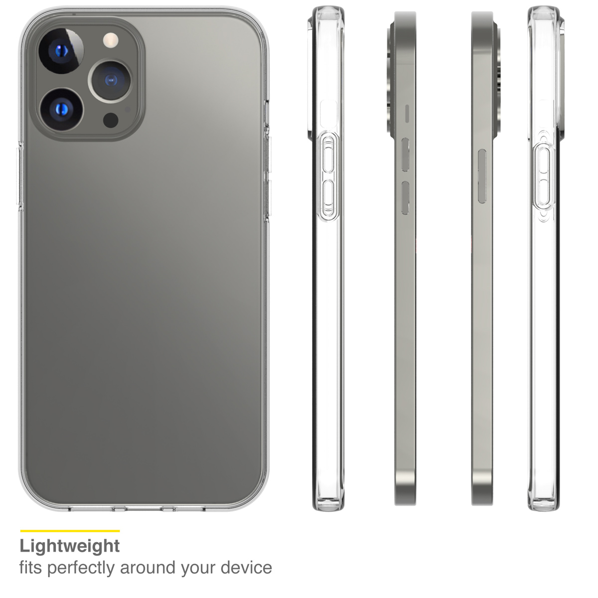 Accezz Clear Backcover Apple iPhone 13 Pro Max - Transparant