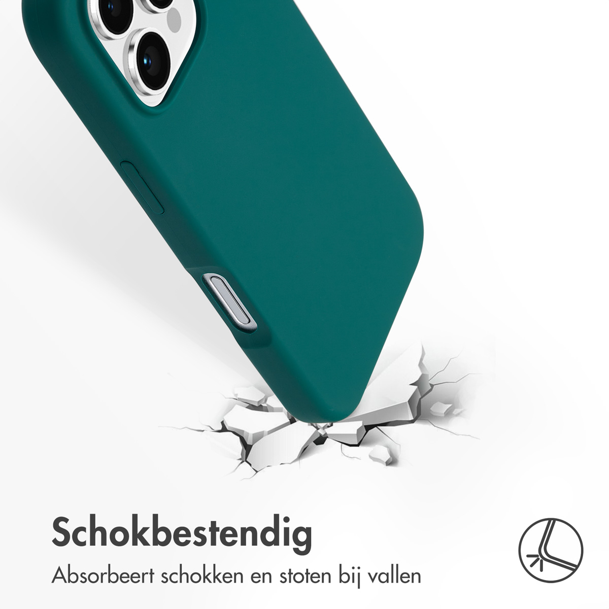 Accezz Liquid Silicone Backcover met MagSafe Apple iPhone 16 Pro - Forest Green