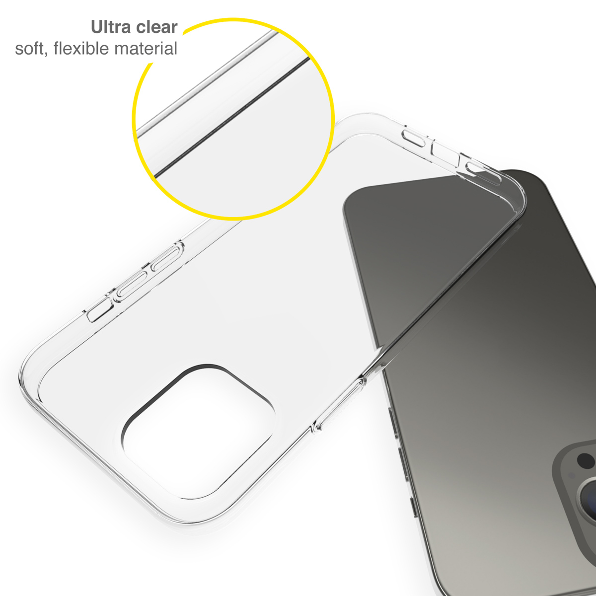 Accezz Clear Backcover Apple iPhone 13 Pro Max - Transparant