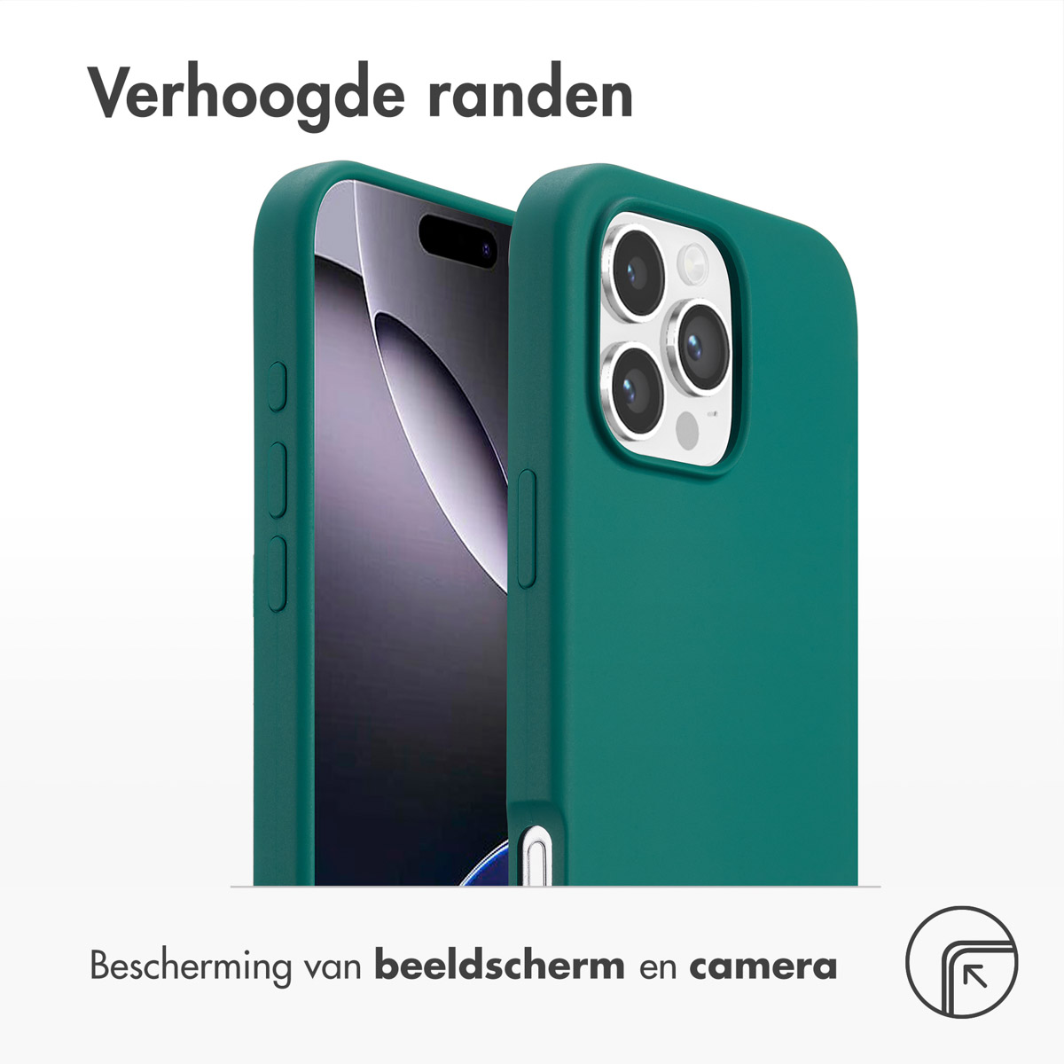 Accezz Liquid Silicone Backcover met MagSafe Apple iPhone 16 Pro Max - Forest Green