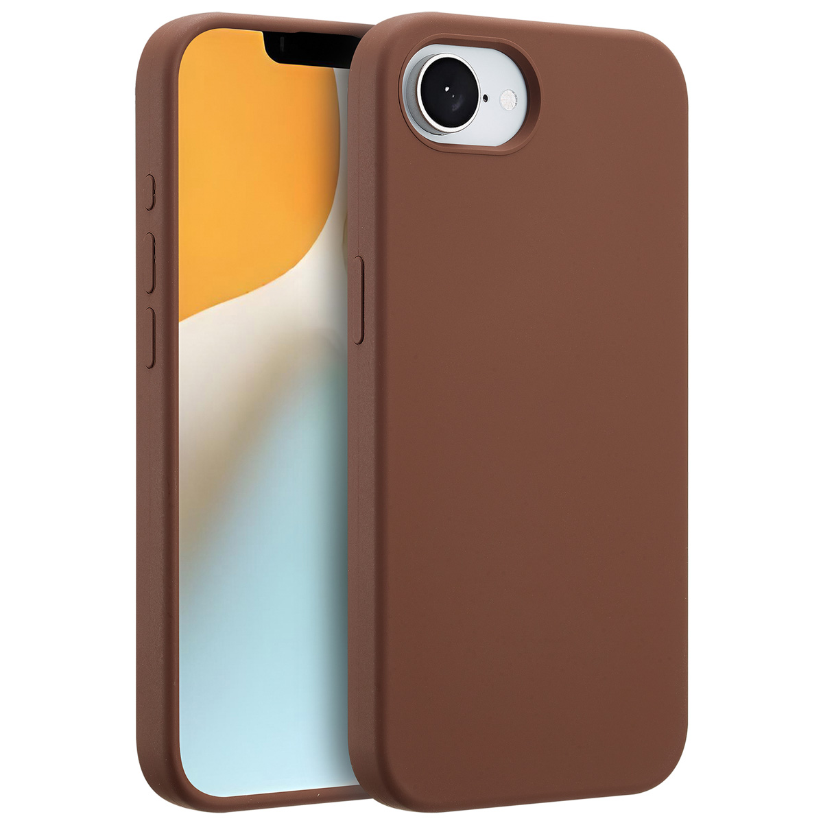 Accezz Liquid Silicone Backcover met MagSafe Apple iPhone 16e - New Tea Brown