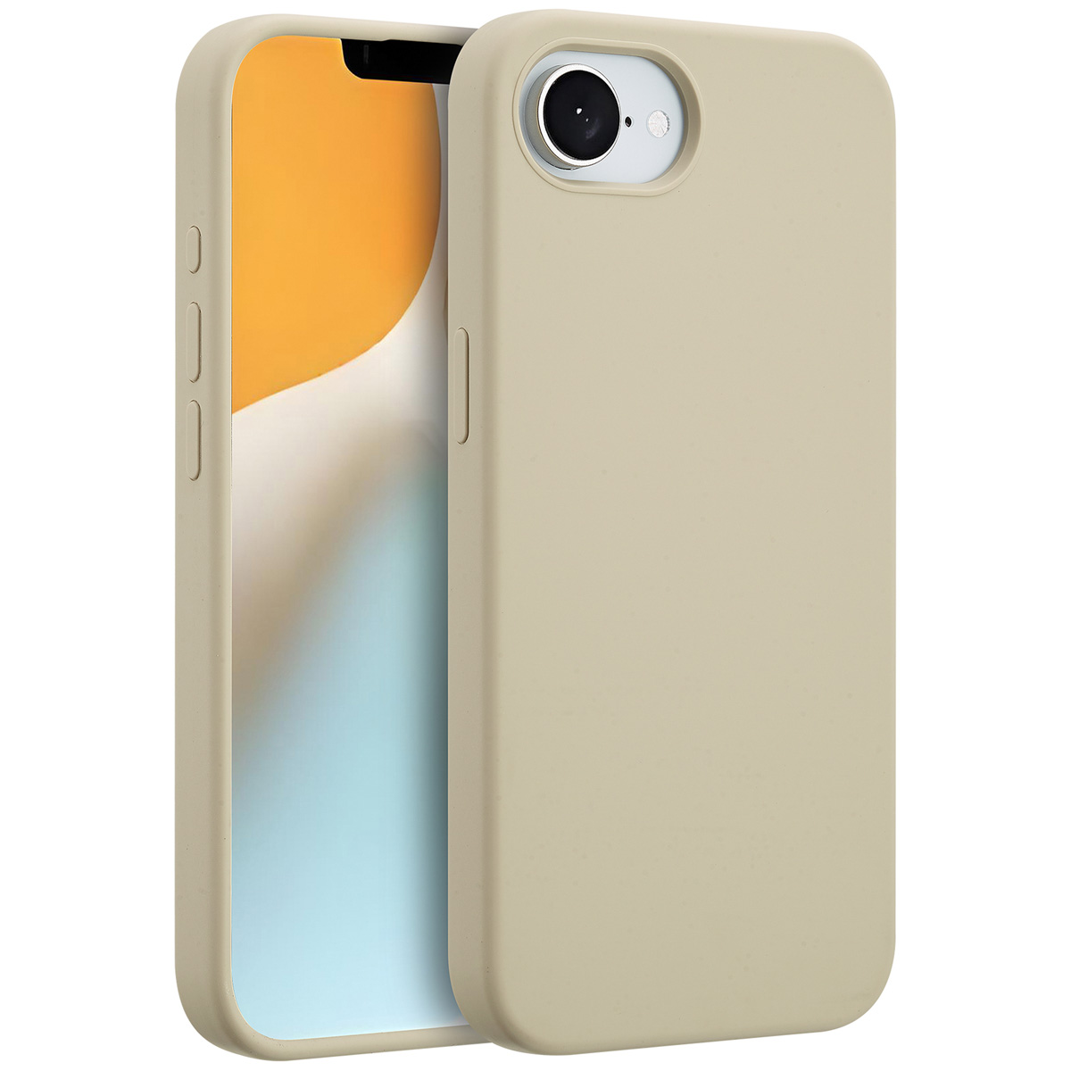 Accezz Liquid Silicone Backcover met MagSafe Apple iPhone 16e - Stone