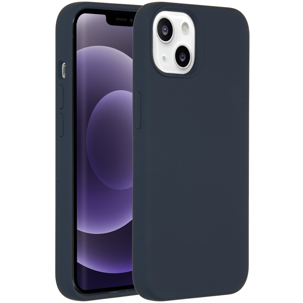 Accezz Liquid Silicone Backcover met MagSafe Apple iPhone 13 - Donkerblauw