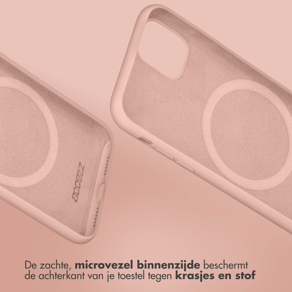 Accezz Liquid Silicone Backcover met MagSafe Apple iPhone 16e - Roze