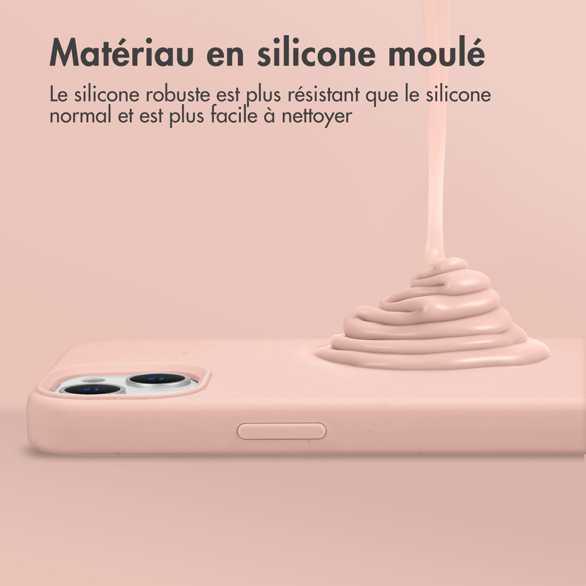 Accezz Liquid Silicone Backcover met MagSafe Apple iPhone 16e - Roze