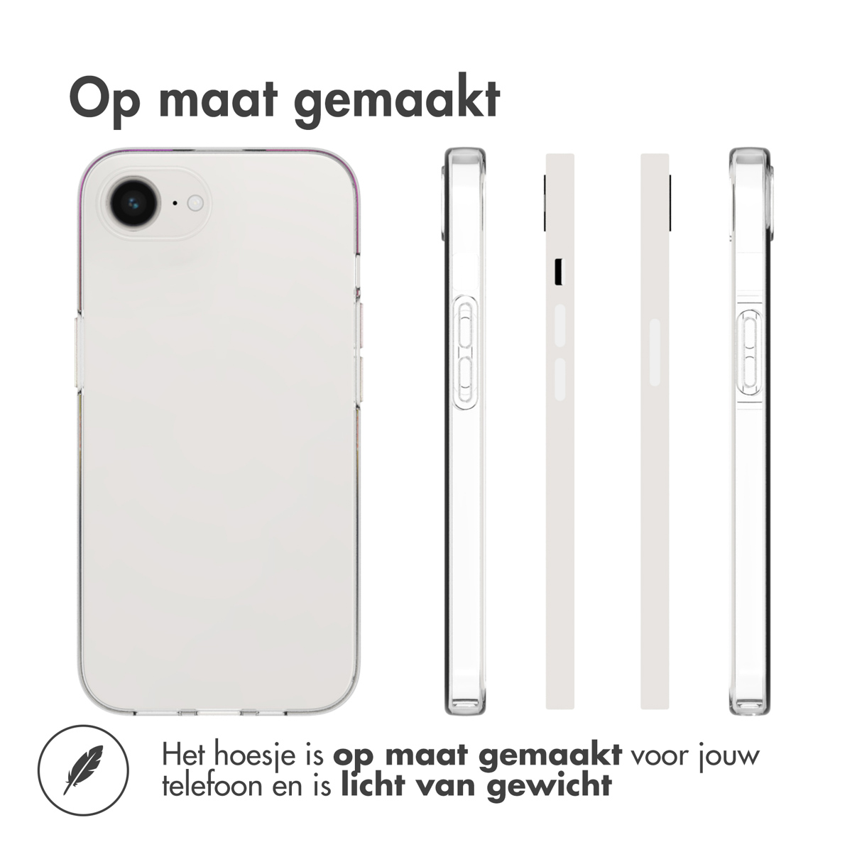 Accezz Clear Backcover Apple iPhone 16e - Transparant