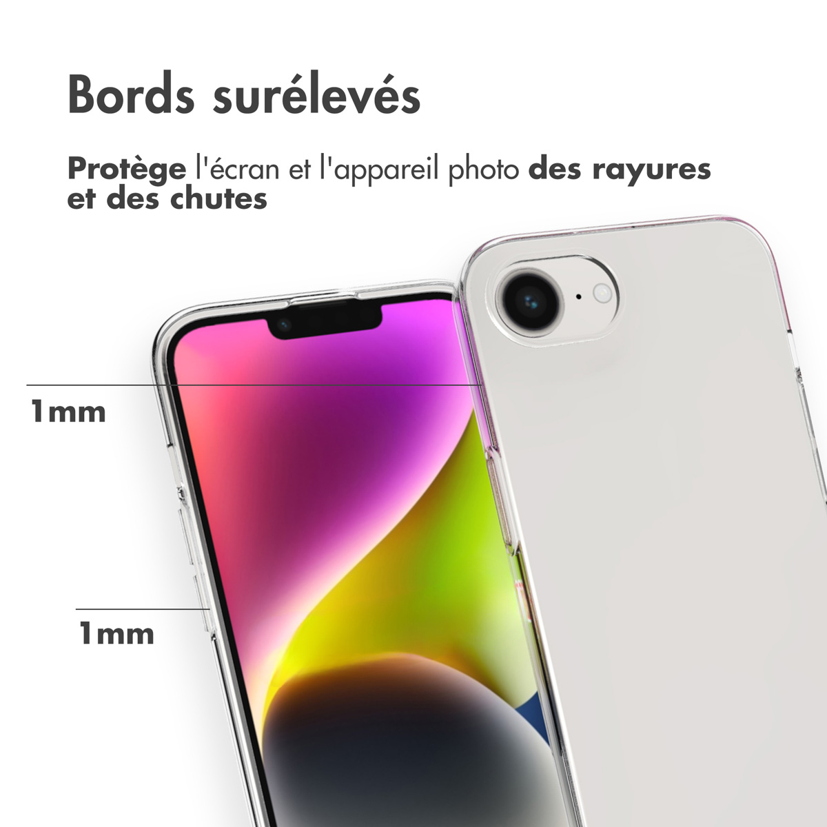 Accezz Clear Backcover Apple iPhone 16e - Transparant