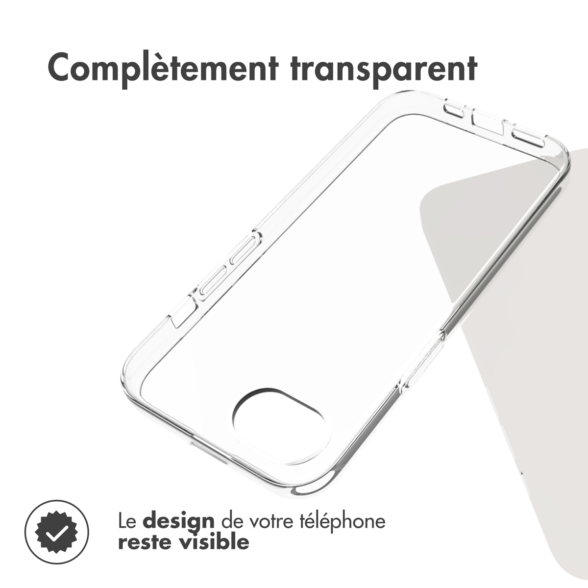 Accezz Clear Backcover Apple iPhone 16e - Transparant