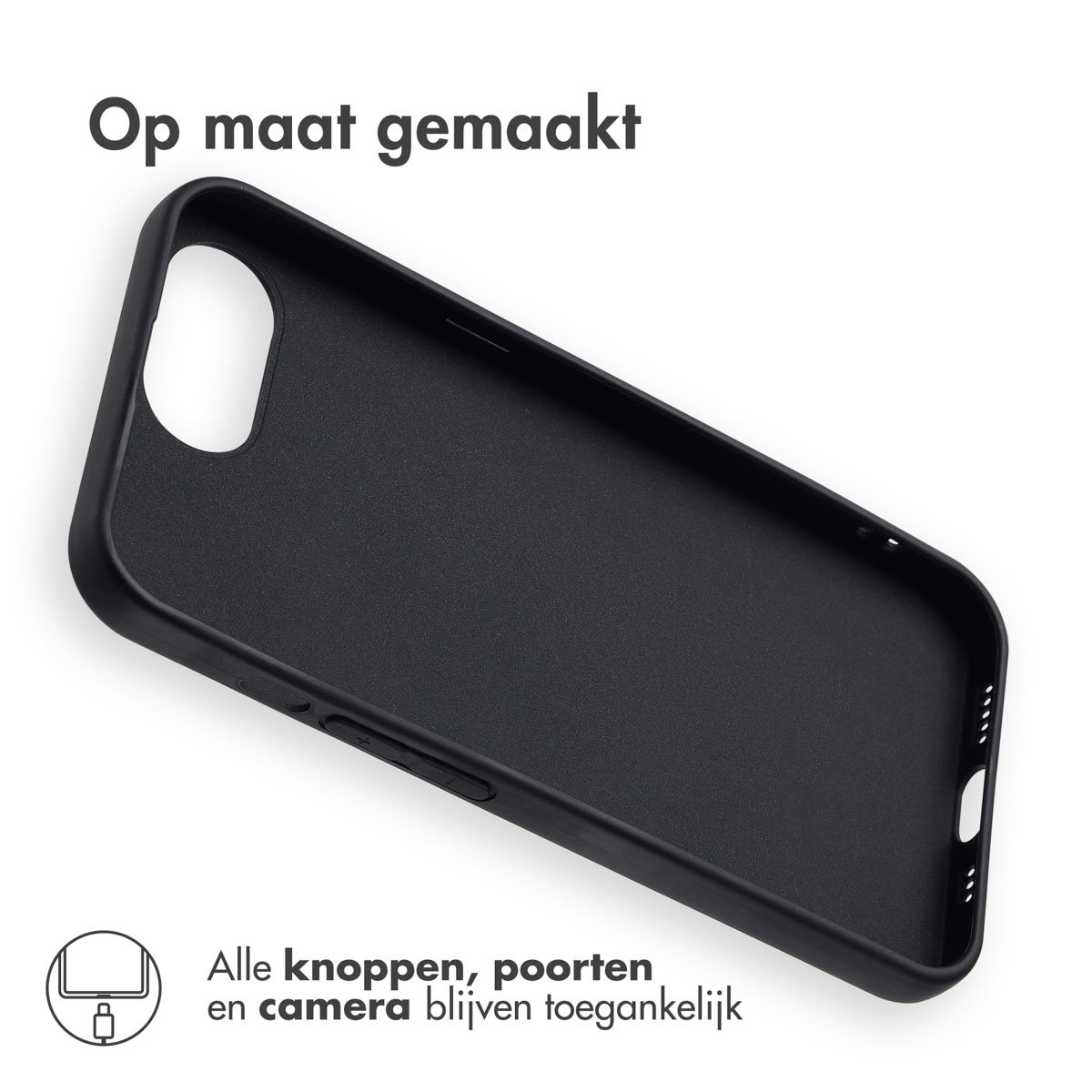 Accezz Color Backcover Apple iPhone 16e - Zwart
