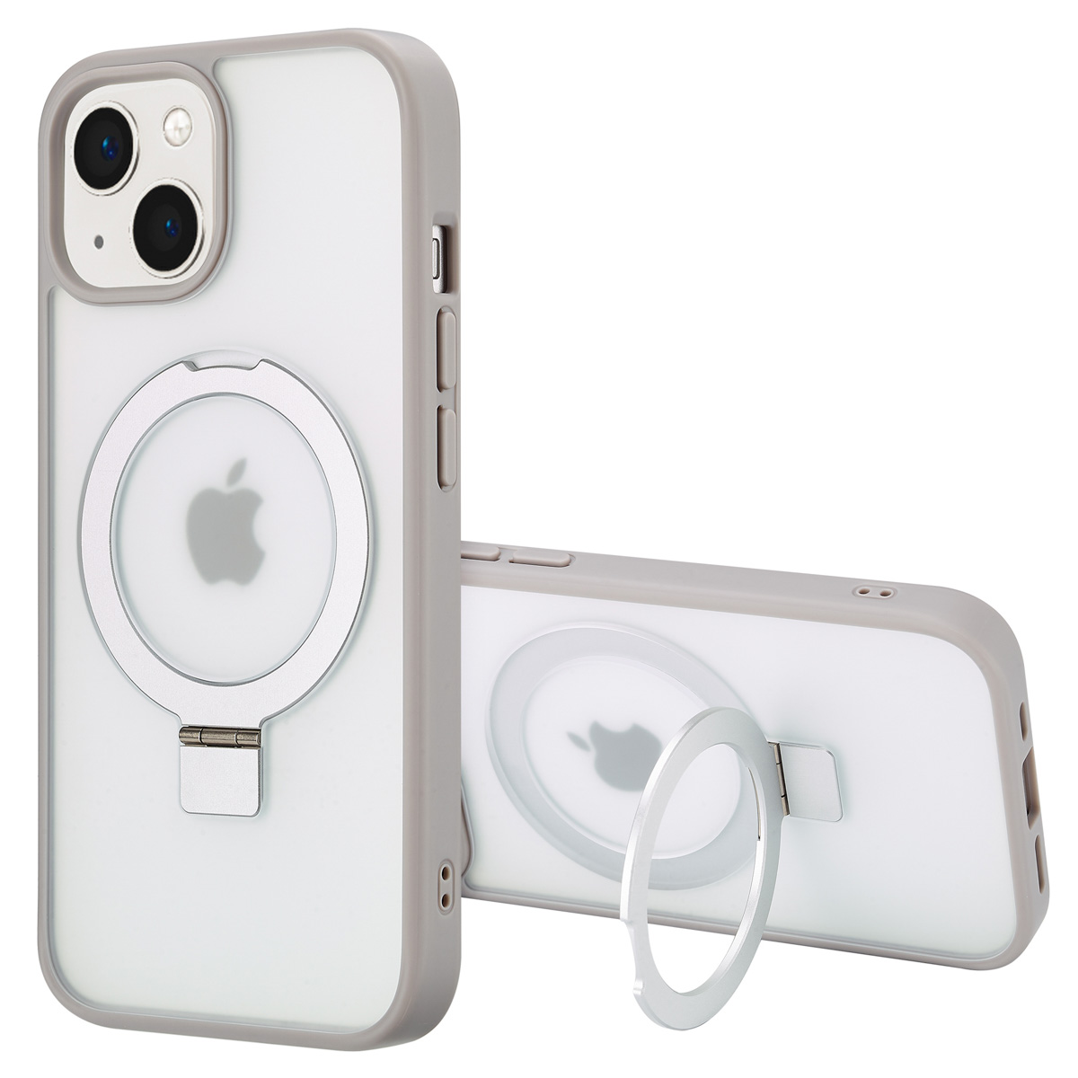 Accezz Ring Stand Backcover met MagSafe Apple iPhone 15 - Grey