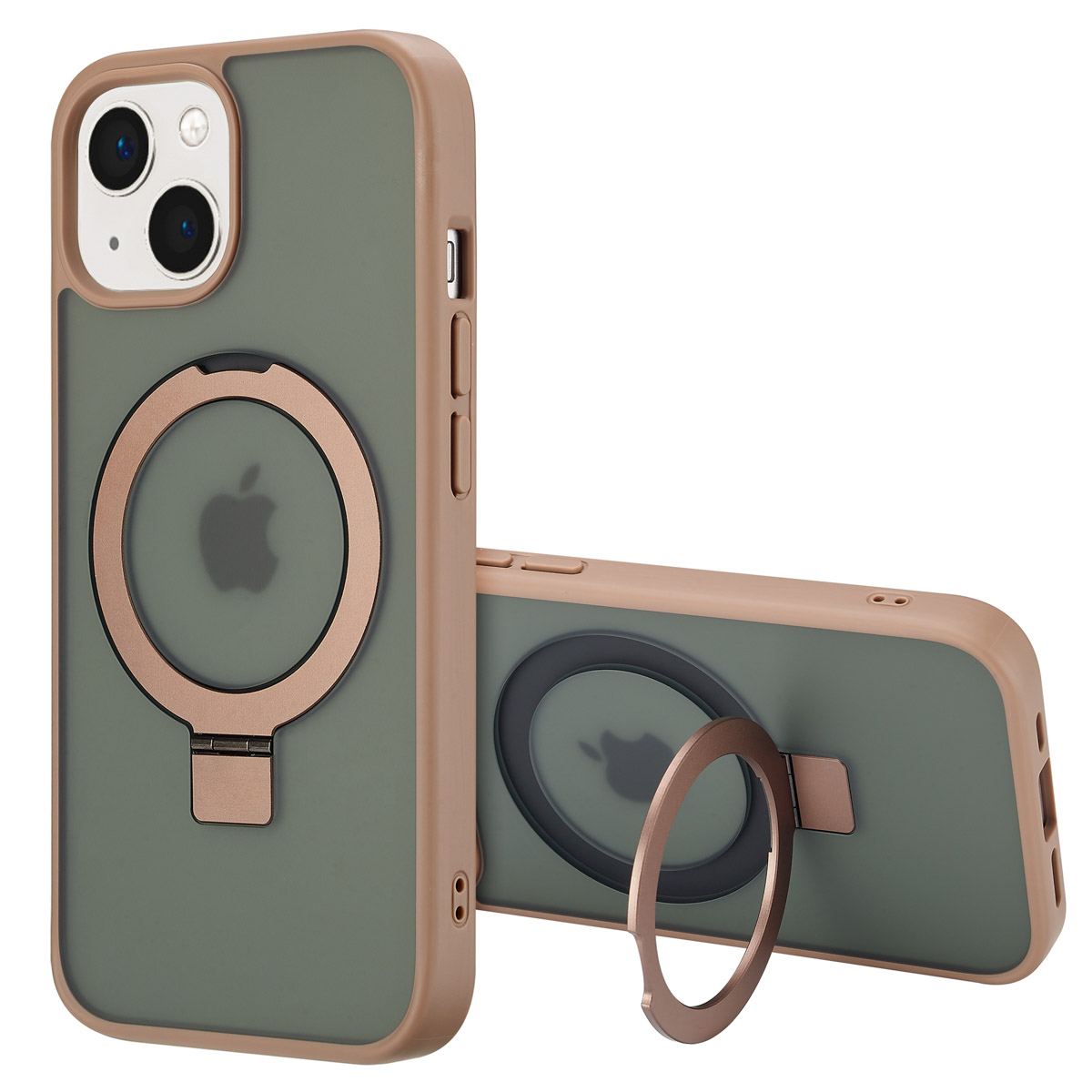 Accezz Ring Stand Backcover met MagSafe Apple iPhone 15 - Brown