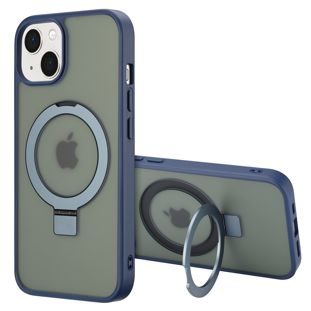 Accezz Ring Stand Backcover met MagSafe Apple iPhone 13 - Blue