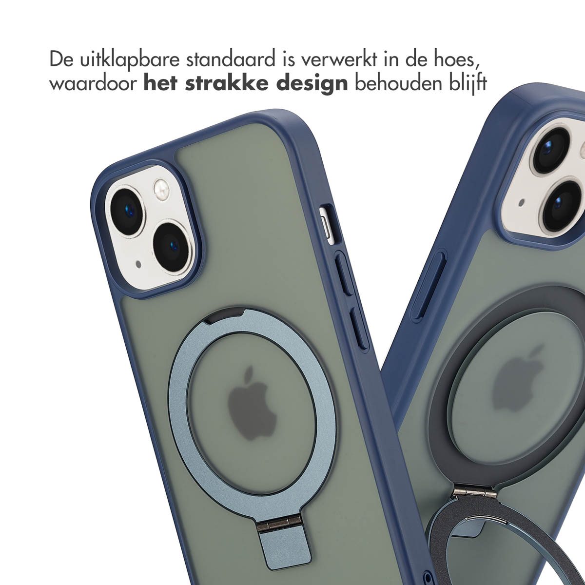 Accezz Ring Stand Backcover met MagSafe Apple iPhone 13 - Blue