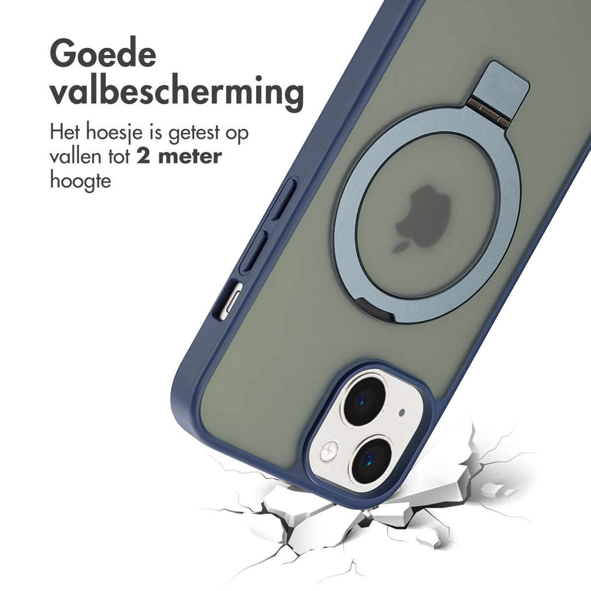 Accezz Ring Stand Backcover met MagSafe Apple iPhone 13 - Blue