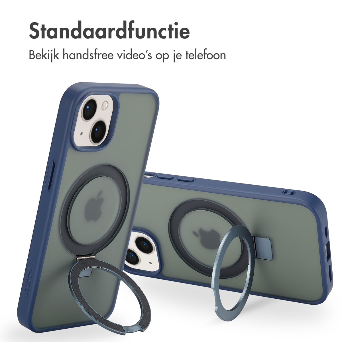 Accezz Ring Stand Backcover met MagSafe Apple iPhone 13 - Blue
