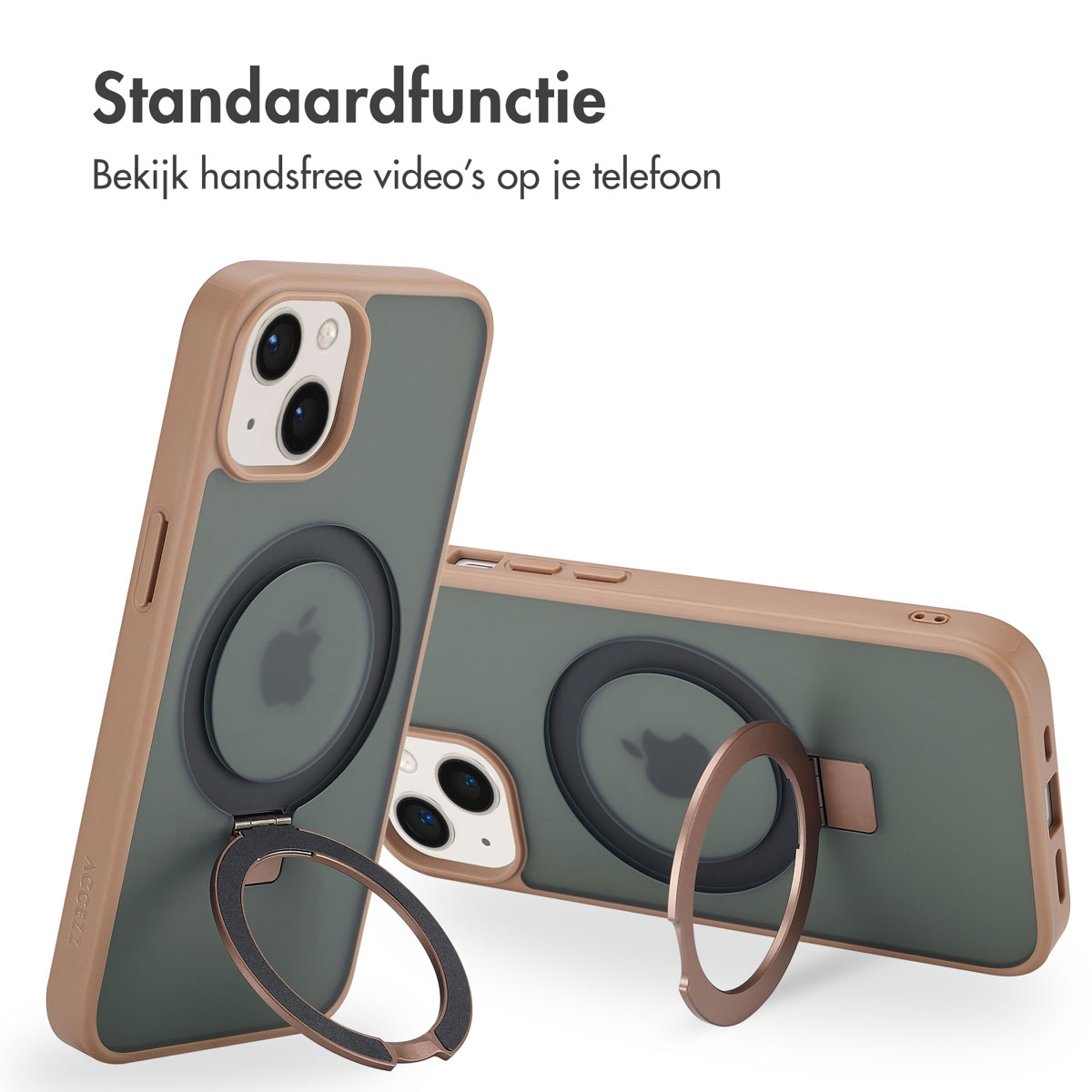 Accezz Ring Stand Backcover met MagSafe Apple iPhone 13 - Brown