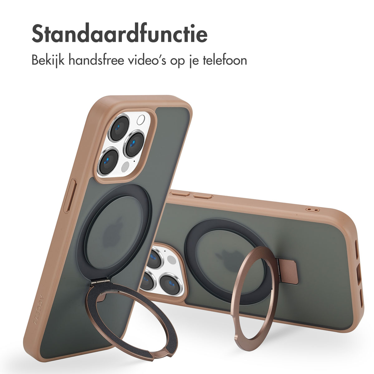 Accezz Ring Stand Backcover met MagSafe Apple iPhone 13 Pro - Brown