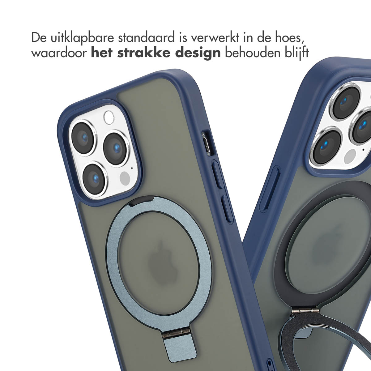 Accezz Ring Stand Backcover met MagSafe Apple iPhone 13 Pro Max - Blue