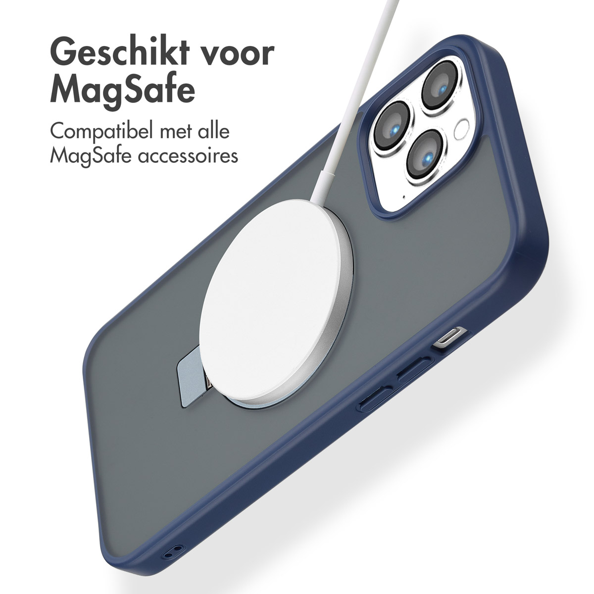 Accezz Ring Stand Backcover met MagSafe Apple iPhone 13 Pro Max - Blue