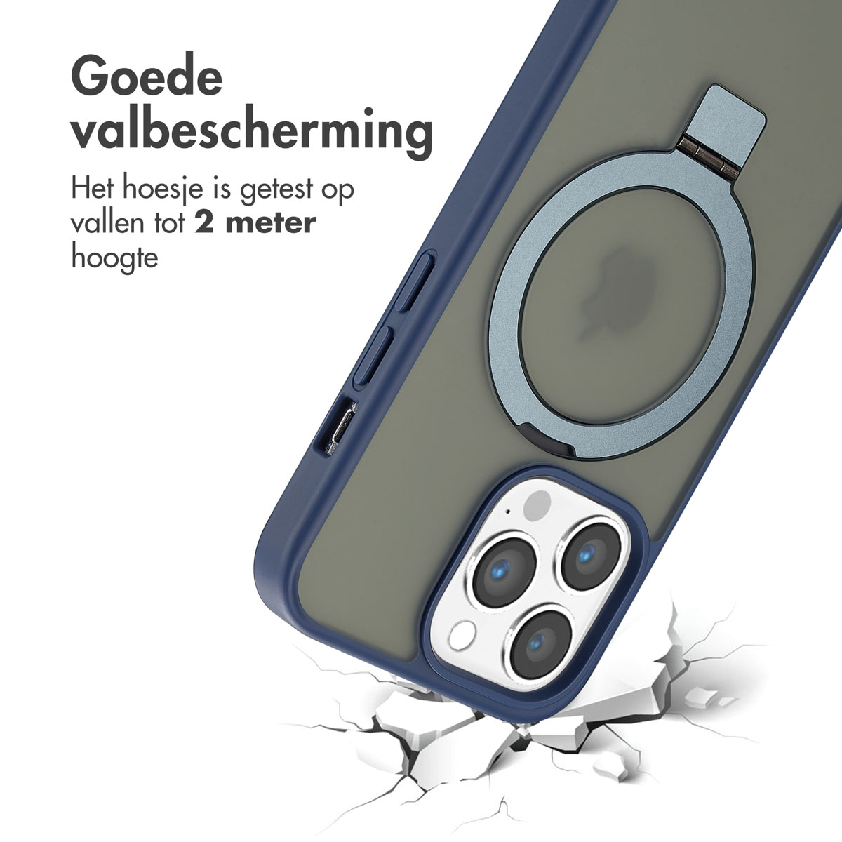 Accezz Ring Stand Backcover met MagSafe Apple iPhone 13 Pro Max - Blue