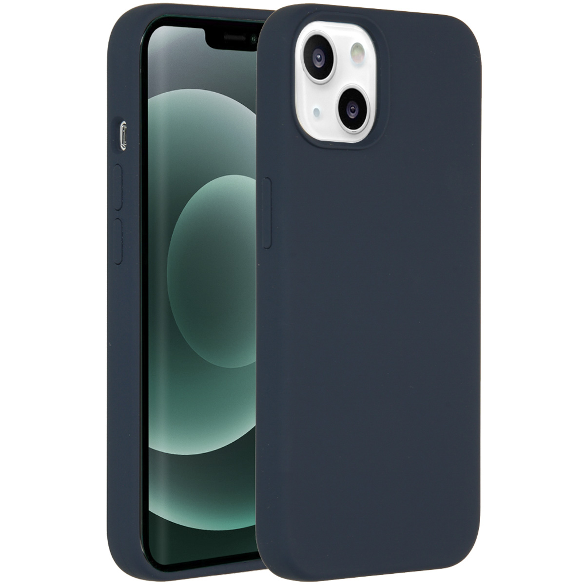 Accezz Liquid Silicone Backcover met MagSafe Apple iPhone 13 Mini - Donkerblauw