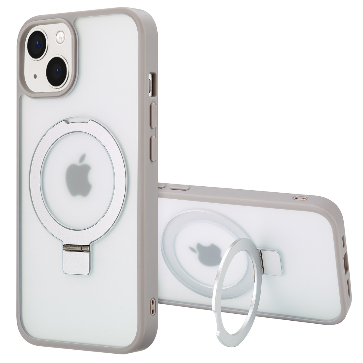 Accezz Ring Stand Backcover met MagSafe Apple iPhone 14 - Grey