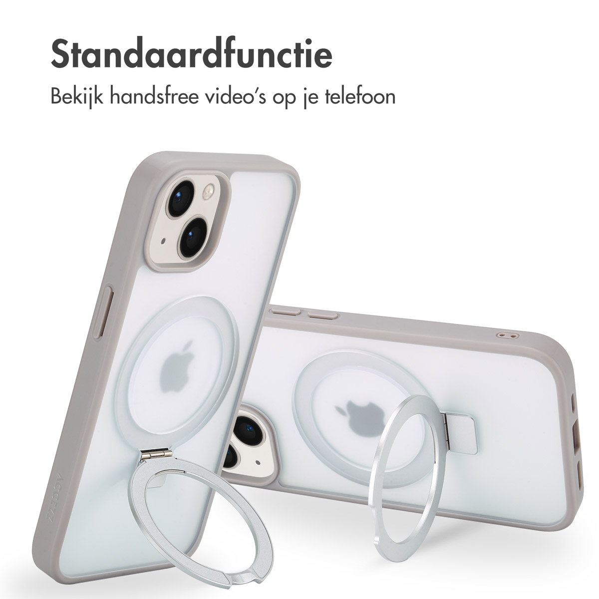 Accezz Ring Stand Backcover met MagSafe Apple iPhone 14 - Grey