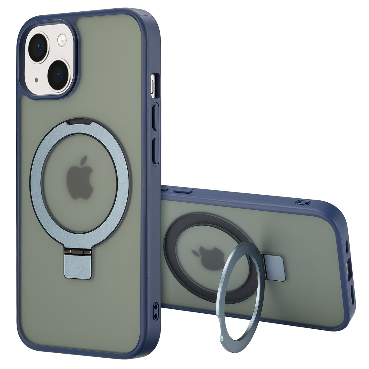 Accezz Ring Stand Backcover met MagSafe Apple iPhone 14 - Blue