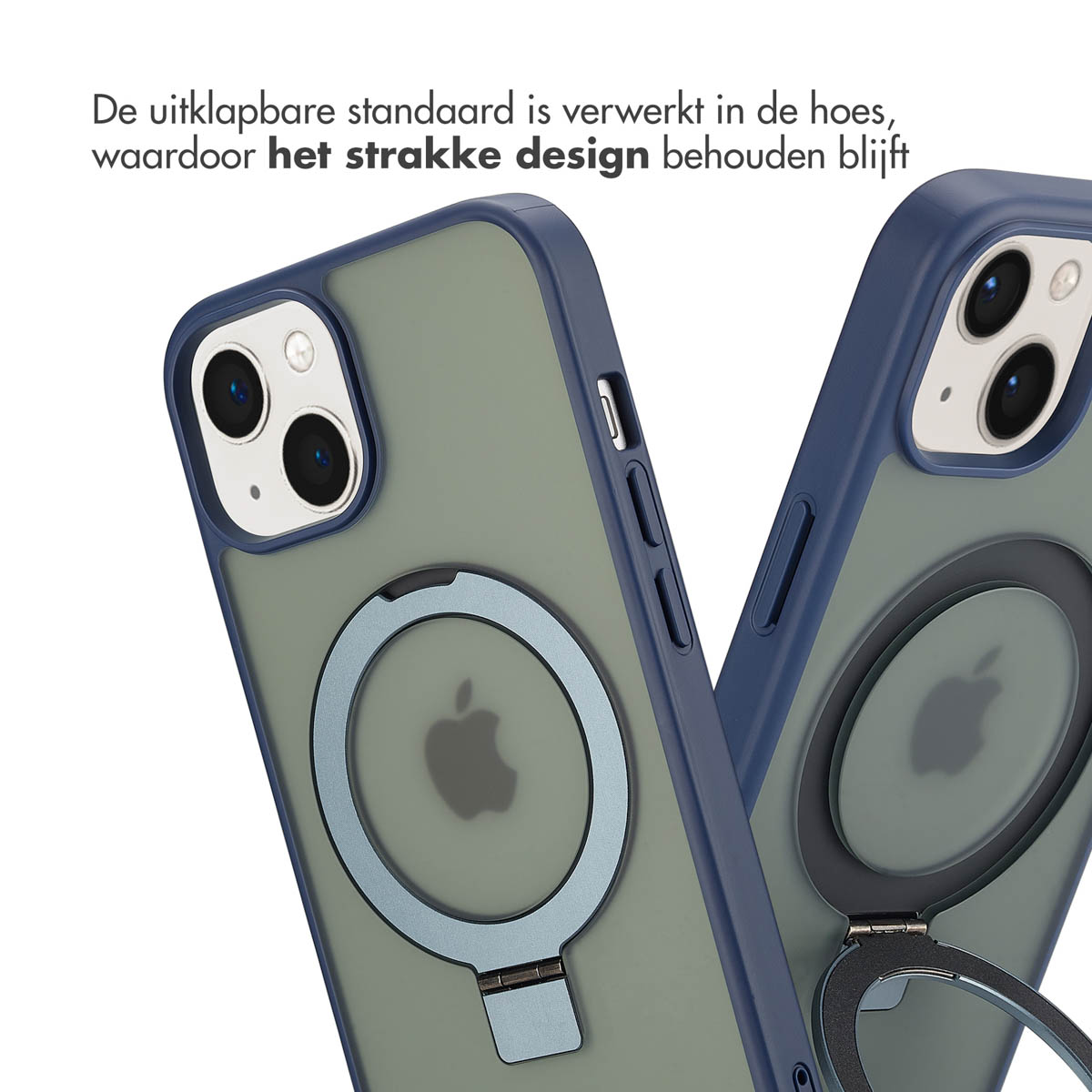 Accezz Ring Stand Backcover met MagSafe Apple iPhone 14 - Blue