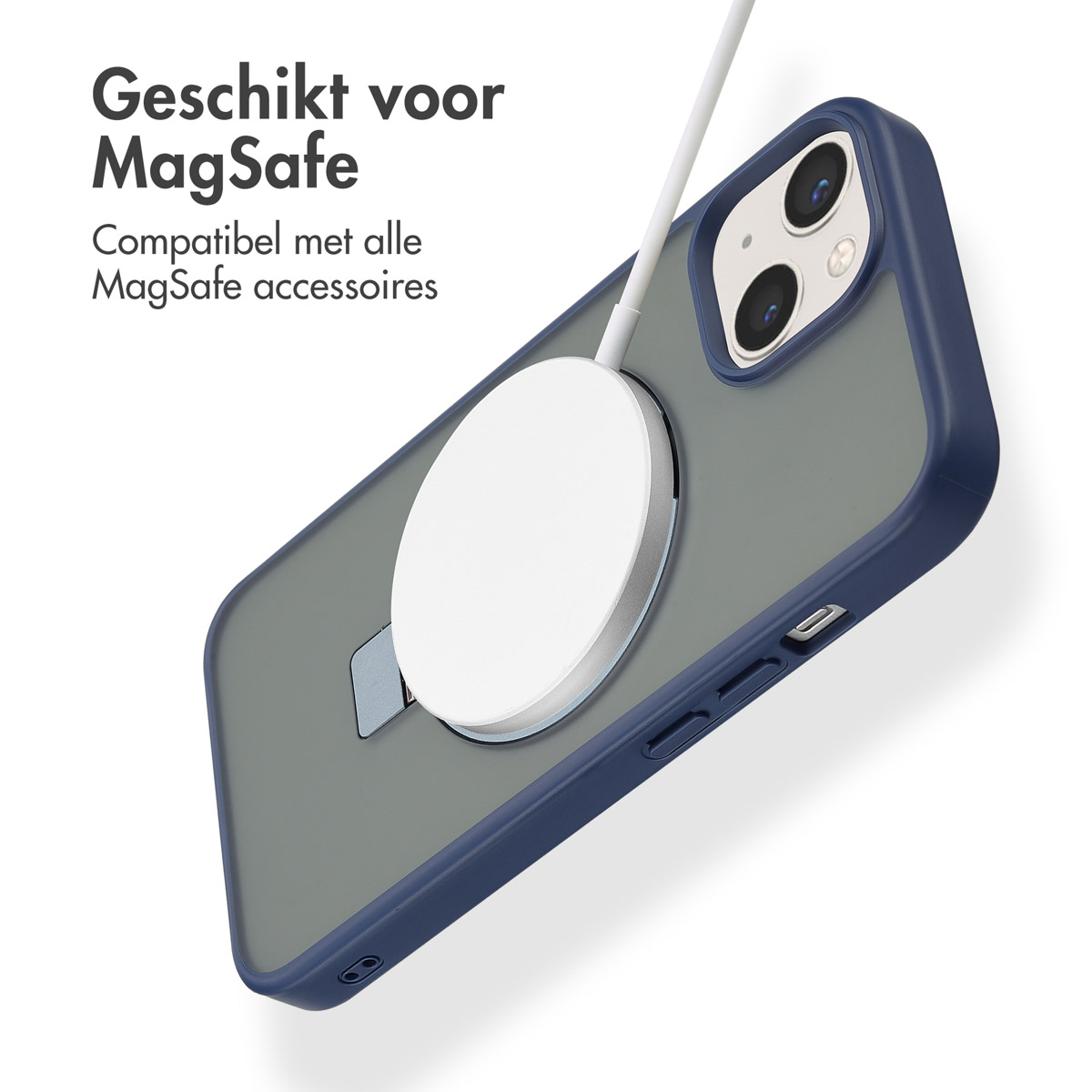 Accezz Ring Stand Backcover met MagSafe Apple iPhone 14 - Blue