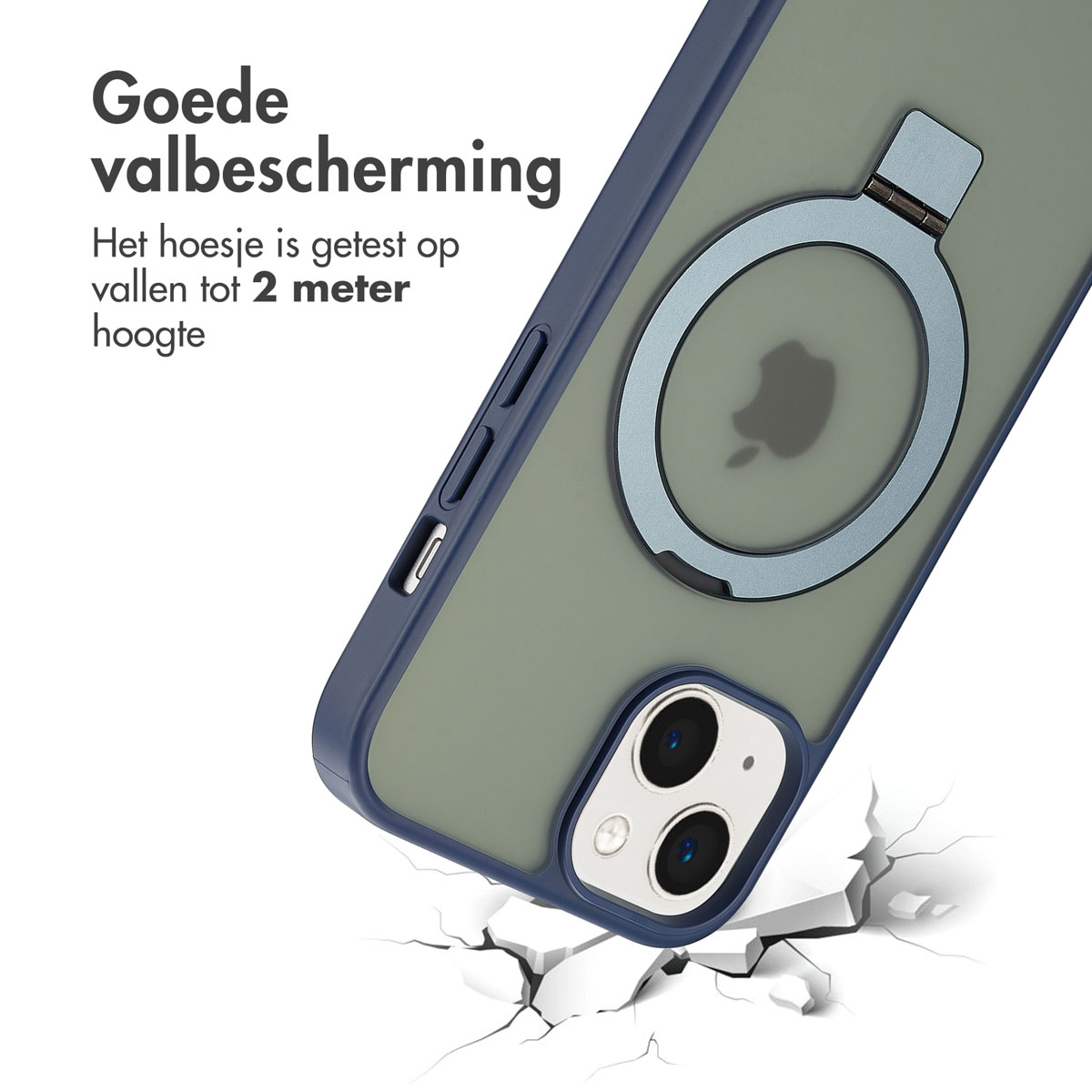 Accezz Ring Stand Backcover met MagSafe Apple iPhone 14 - Blue