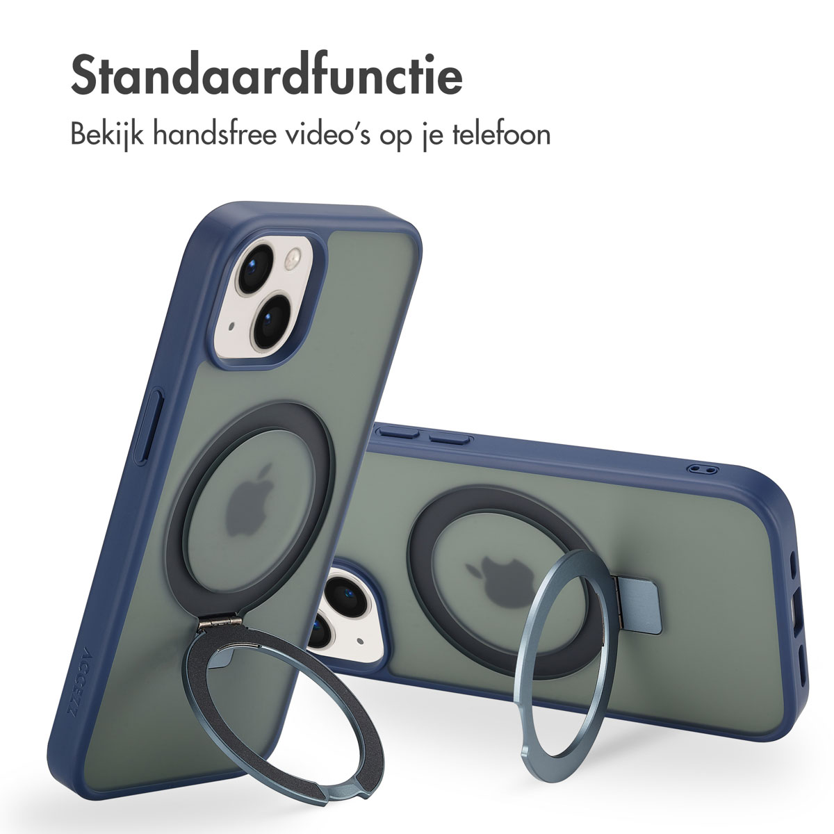 Accezz Ring Stand Backcover met MagSafe Apple iPhone 14 - Blue