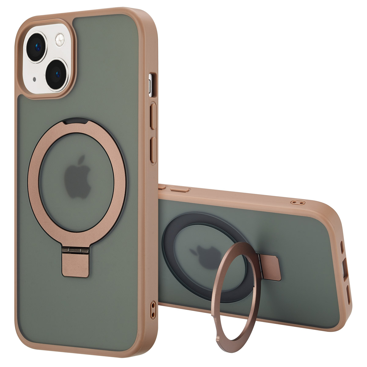 Accezz Ring Stand Backcover met MagSafe Apple iPhone 14 - Brown