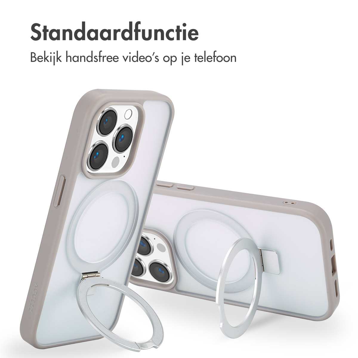 Accezz Ring Stand Backcover met MagSafe Apple iPhone 14 Pro - Grey