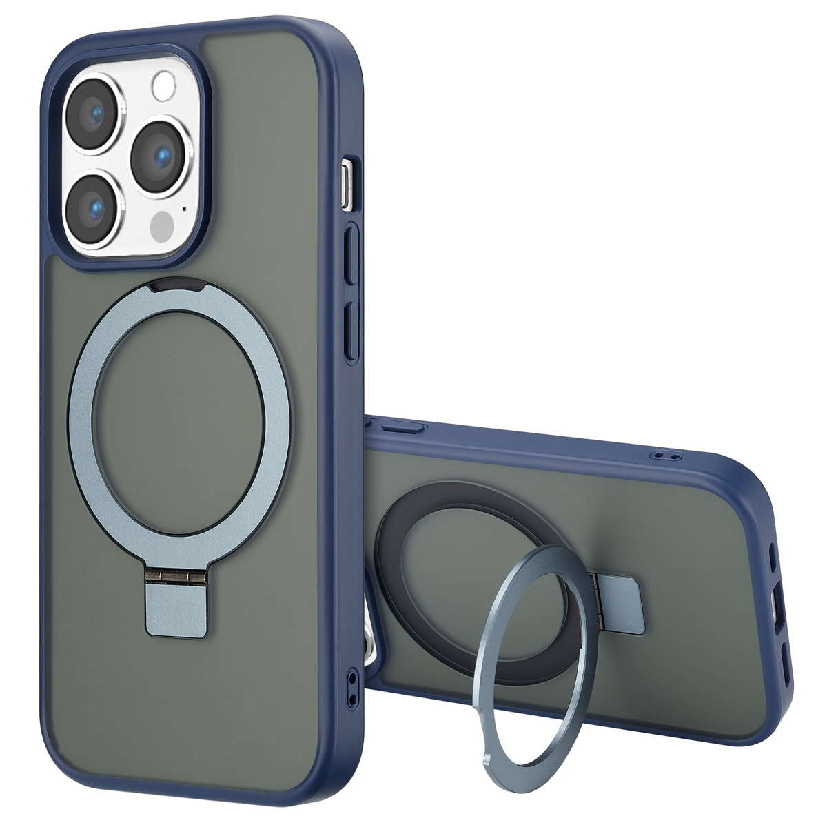 Accezz Ring Stand Backcover met MagSafe Apple iPhone 14 Pro - Blue