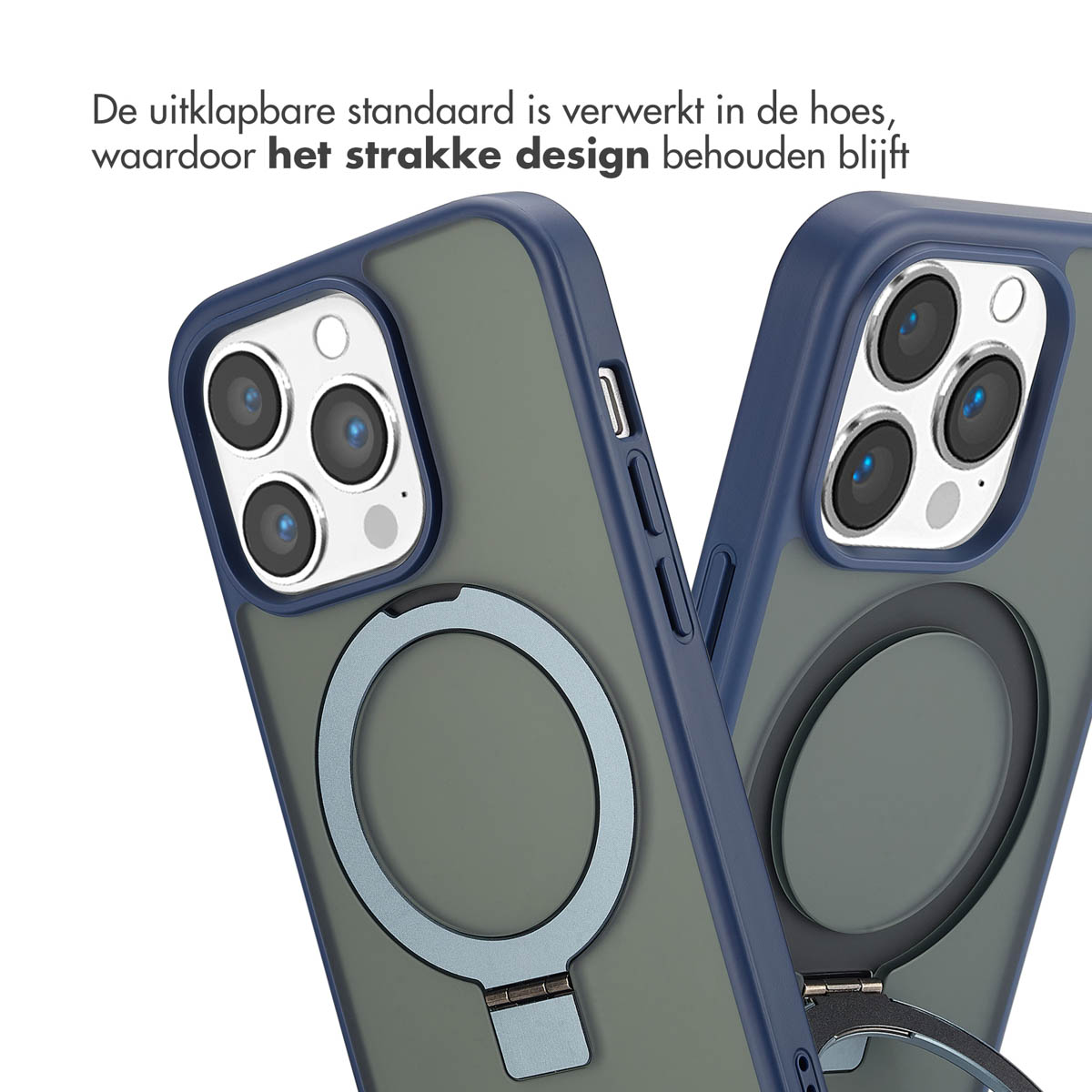 Accezz Ring Stand Backcover met MagSafe Apple iPhone 14 Pro - Blue