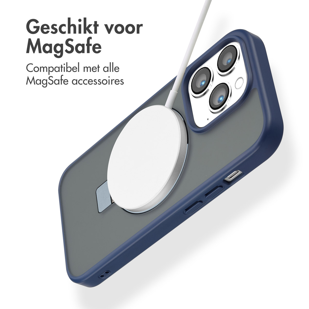 Accezz Ring Stand Backcover met MagSafe Apple iPhone 14 Pro - Blue