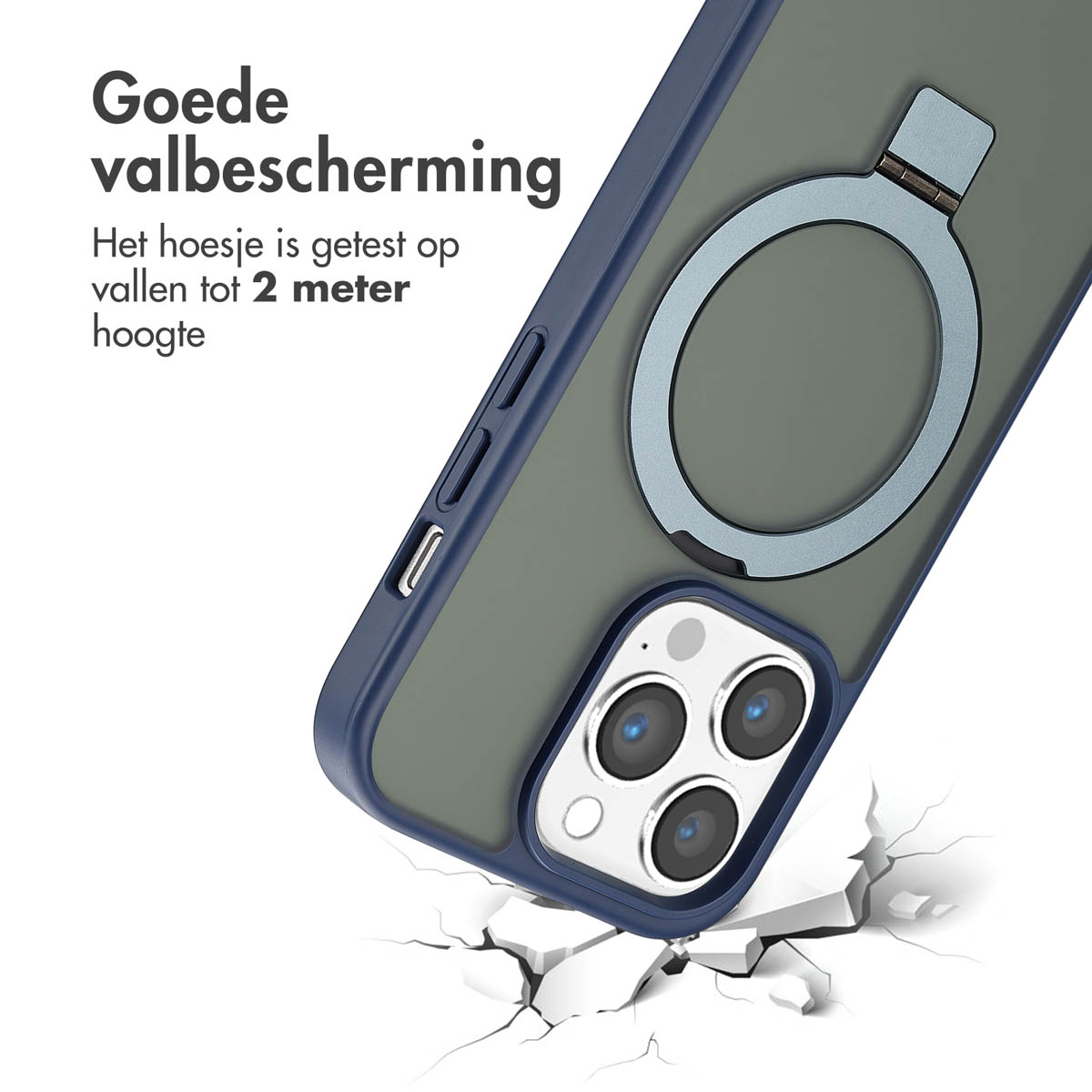Accezz Ring Stand Backcover met MagSafe Apple iPhone 14 Pro - Blue