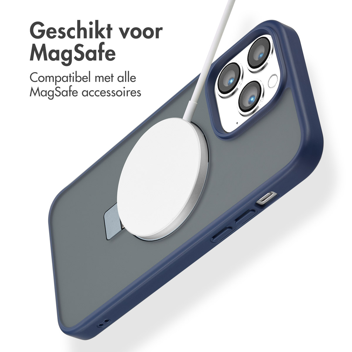 Accezz Ring Stand Backcover met MagSafe Apple iPhone 14 Pro Max - Blue