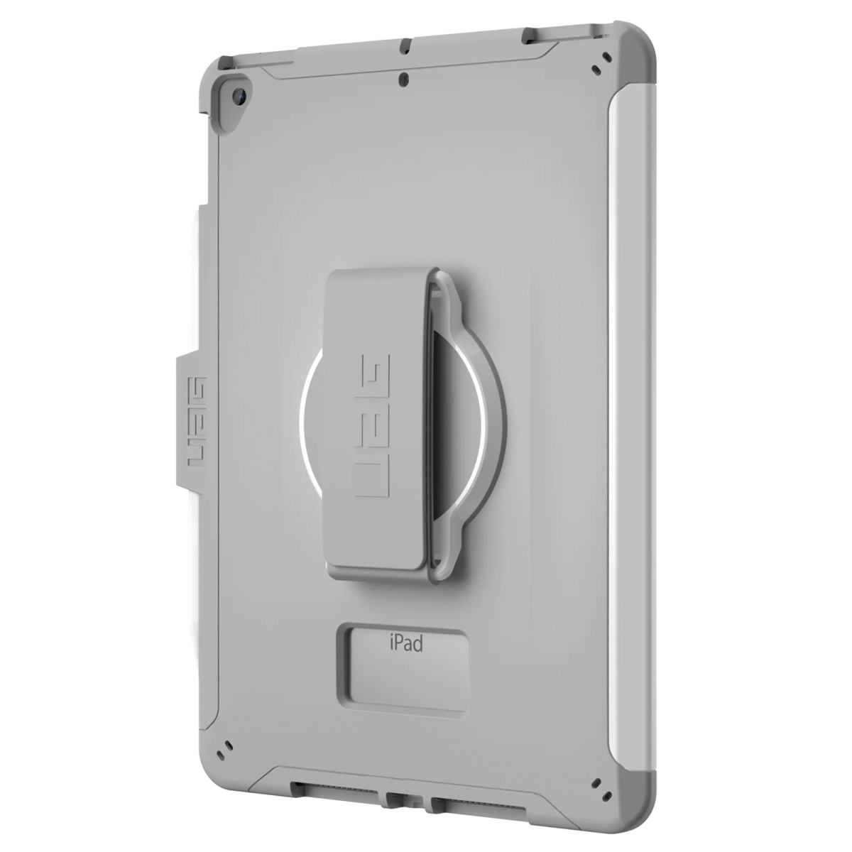 UAG Scout Healthcare backcover met strap Apple iPad 9 (2021) 10.2 inch / iPad 8 (2020) 10.2 inch / iPad 7 (2019) 10.2 inch - Wit / Grijs