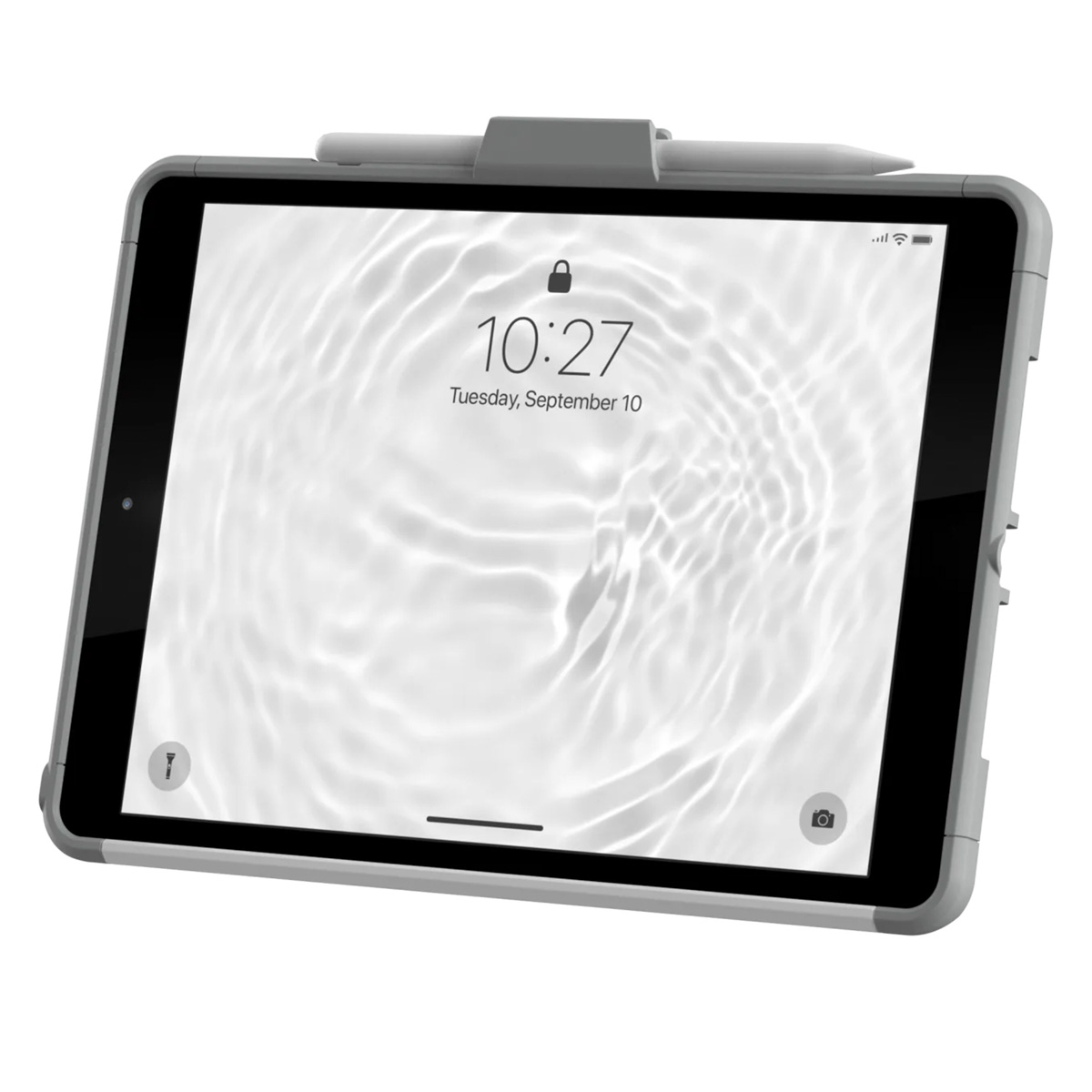 UAG Scout Healthcare backcover met strap Apple iPad 9 (2021) 10.2 inch / iPad 8 (2020) 10.2 inch / iPad 7 (2019) 10.2 inch - Wit / Grijs