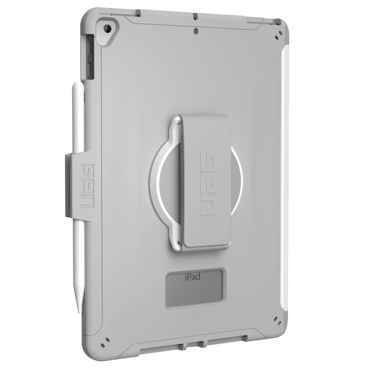 UAG Scout Healthcare backcover met strap Apple iPad 9 (2021) 10.2 inch / iPad 8 (2020) 10.2 inch / iPad 7 (2019) 10.2 inch - Wit / Grijs