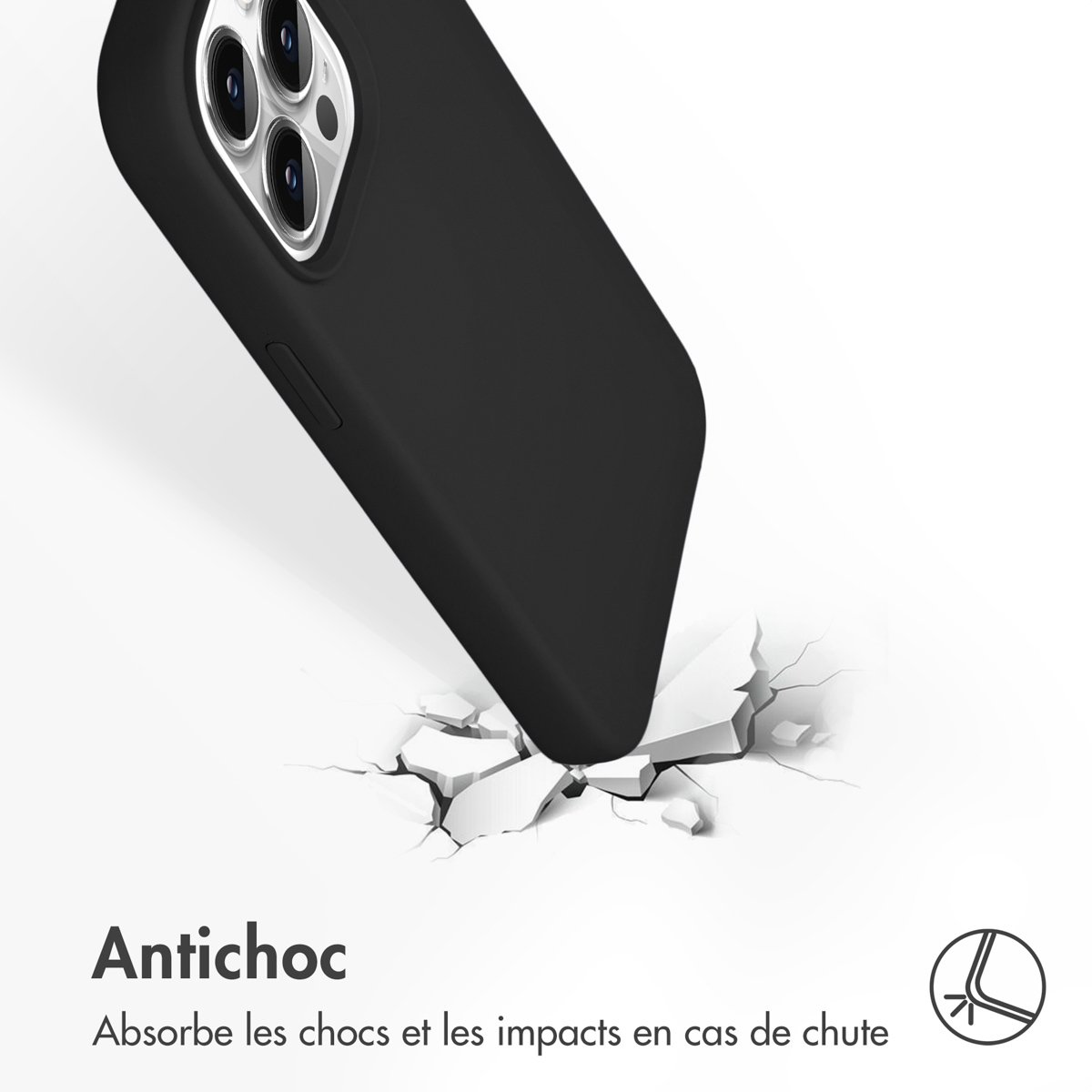 Accezz Liquid Silicone Backcover met MagSafe Apple iPhone 13 Pro - Black