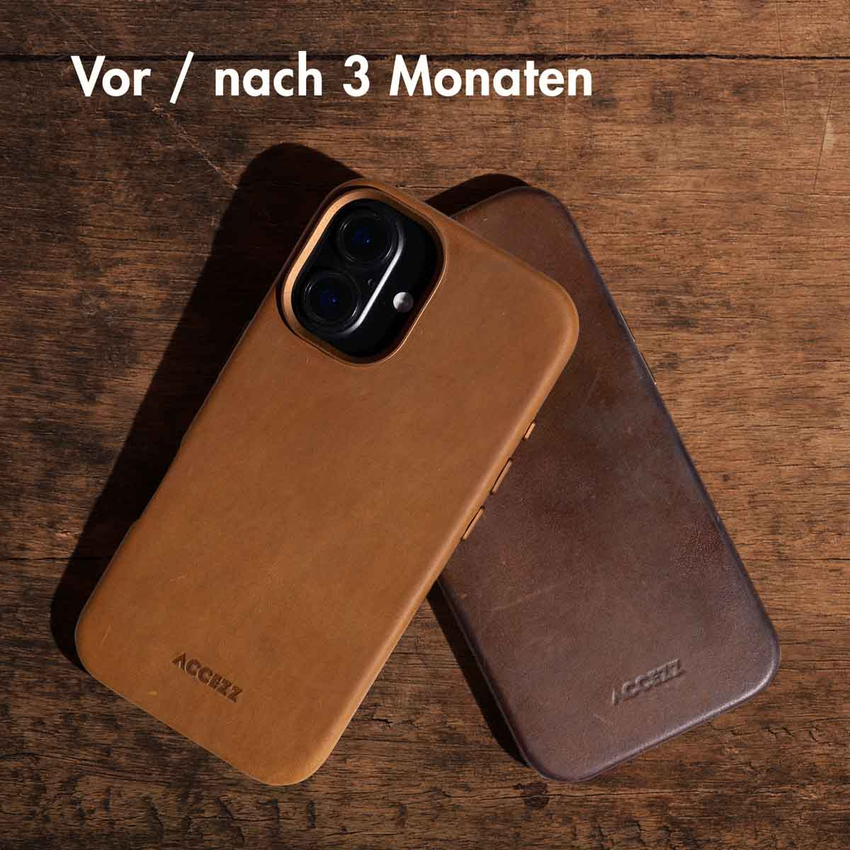 Accezz Vintage Leather MagSafe Backcover Apple iPhone 16 Pro - Tabacco Cognac