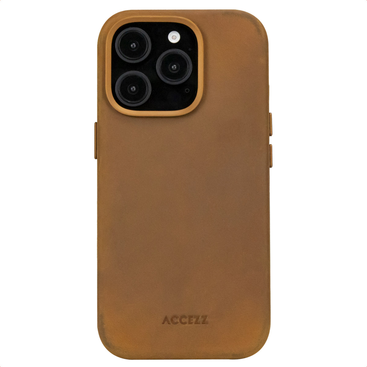 Accezz Vintage Leather MagSafe Backcover Apple iPhone 16 Pro - Tabacco Cognac